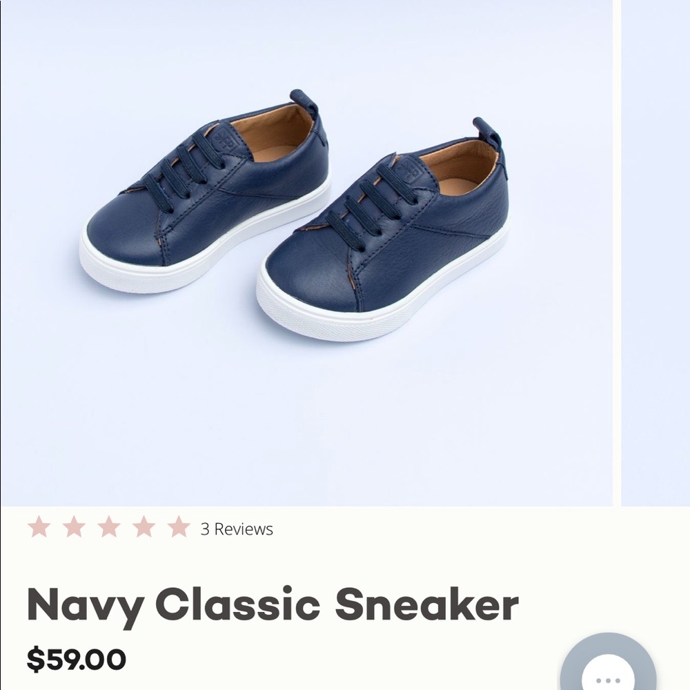 Freshly picked navy sneakers